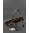 Шкіряна жіноча сумка шоппер Бетсі темно-коричнева картинка, зображення, фото