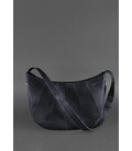 Кожаная женская сумка Круассан синяя картинка, изображение, фото