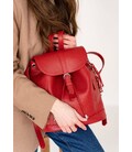 Кожаный женский рюкзак Олсен красный картинка, изображение, фото