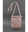 Шкіряна жіноча сумка з бахромою міні-кроссбоді Fleco рожева картинка, зображення, фото