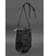 Шкіряна жіноча сумка з бахромою міні-кроссбоді Fleco чорна картинка, зображення, фото