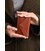 Шкіряний кард-кейс 3.0 світло-коричневий з мандалою картинка, зображення, фото