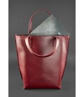 Шкіряна жіноча сумка шоппер D.D. бордова картинка, зображення, фото