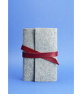 Фетровый женский блокнот (Софт-бук) 1.0 Фетр с кожаными бордовыми вставками картинка, изображение, фото