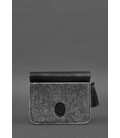 Фетровая женская бохо-сумка Лилу с кожаными черными вставками картинка, изображение, фото