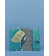 Фетровая женская обложка для паспорта 1.1 с кожаными бирюзовыми вставками картинка, изображение, фото