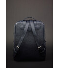 Шкіряний міський жіночий рюкзак на блискавці Cooper темно-синій картинка, зображення, фото