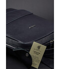 Кожаный городской женский рюкзак на молнии Cooper темно-синий картинка, изображение, фото