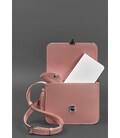 Шкіряна жіноча бохо-сумка Лілу рожева картинка, зображення, фото