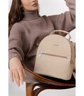 Кожаный женский мини-рюкзак Kylie светло-бежевый картинка, изображение, фото