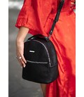 Кожаный женский мини-рюкзак Kylie черный картинка, изображение, фото