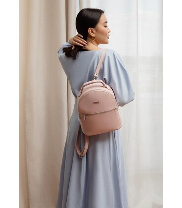 Кожаный женский мини-рюкзак Kylie розовый картинка, изображение, фото