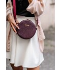 Кругла жіноча шкіряна сумочка Tablet Марсала картинка, зображення, фото