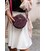 Кругла жіноча шкіряна сумочка Tablet Марсала картинка, зображення, фото