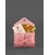 Женский кожаный кард-кейс 3.0 (Гармошка) Розовый с мандалой картинка, изображение, фото