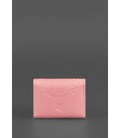 Женский кожаный кард-кейс 3.0 (Гармошка) Розовый с мандалой картинка, изображение, фото