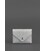 Женский кожаный кард-кейс 3.0 (Гармошка) Серый с мандалой картинка, изображение, фото