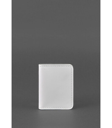 Жіноча шкіряна обкладинка для ID-паспорта і водійських прав 4.0 Біла картинка, зображення, фото