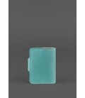 Женский кожаный кард-кейс 7.1 (Книжечка) бирюзовый картинка, изображение, фото