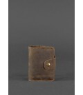 Кожаный кард-кейс 7.1 (Книжечка) темно-коричневый Crazy Horse картинка, изображение, фото