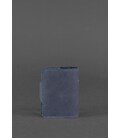 Шкіряний кард-кейс 7.1 (Книжечка) синій картинка, зображення, фото