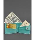Женское кожаное портмоне 4.3 бирюзовое картинка, изображение, фото
