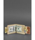 Чоловіче шкіряне портмоне світло-коричневе 10.0 затиск для грошей картинка, зображення, фото