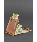 Чоловіче шкіряне портмоне світло-коричневе 10.0 затиск для грошей картинка, зображення, фото
