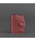 Женский кожаный кард-кейс 7.1 (Книжечка) бордовый картинка, изображение, фото