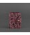 Жіночий шкіряний кард-кейс 7.1 (Книжечка) бордовий з пір'ям картинка, зображення, фото