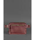 Шкіряна поясна сумка Dropbag Mini Krast бордова картинка, зображення, фото