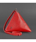 Шкіряна жіноча сумка-косметичка Піраміда червона картинка, зображення, фото