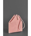 Шкіряна жіноча сумка-косметичка Піраміда рожева картинка, зображення, фото