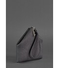 Шкіряна жіноча сумка-косметичка Піраміда чорна картинка, зображення, фото