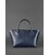 Женская кожаная сумка Midi темно-синяя картинка, изображение, фото