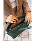 Женская кожаная сумка Midi зеленая картинка, изображение, фото