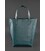 Шкіряна жіноча сумка шоппер D.D. зелена картинка, зображення, фото