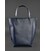 Шкіряна жіноча сумка шоппер D.D. темно синя картинка, зображення, фото