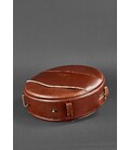 Кожаная женская круглая сумка-рюкзак Maxi светло-коричневая картинка, изображение, фото