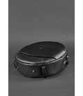 Шкіряна жіноча кругла сумка-рюкзак Maxi чорна картинка, зображення, фото