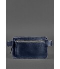 Кожаная поясная сумка Dropbag Maxi темно-синяя картинка, изображение, фото