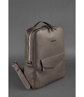 Кожаный городской женский рюкзак на молнии Cooper темно-бежевый картинка, изображение, фото