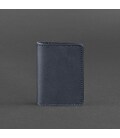 Кожаный кард-кейс (визитница) 6.0 темно-синий картинка, изображение, фото
