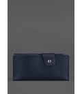 Кожаное портмоне-купюрник 8.0 темно-синее картинка, изображение, фото