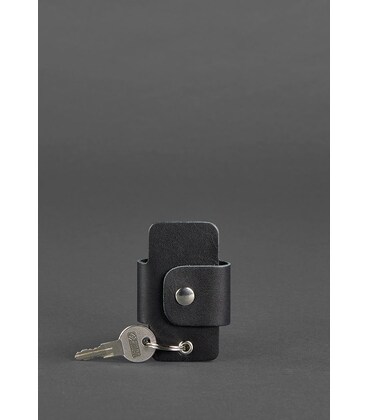 Шкіряна ключниця смарт-кейс 4.0 чорна картинка, зображення, фото