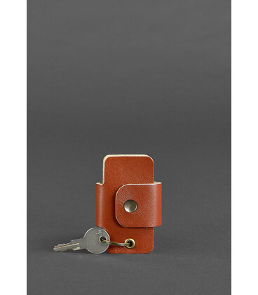 Кожаная ключница смарт-кейс 4.0 светло-коричневая картинка, изображение, фото