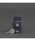 Шкіряна ключниця смарт-кейс 4.0 темно-синя картинка, зображення, фото