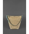 Шкіряна плетена жіноча сумка Пазл M зелена Crazy Horse картинка, зображення, фото