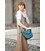 Шкіряна плетена жіноча сумка Пазл M зелена Krast картинка, зображення, фото