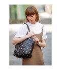 Шкіряна плетена жіноча сумка Пазл L чорна Krast картинка, зображення, фото